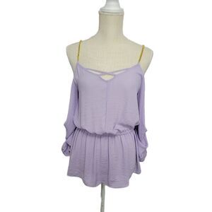 Bold elements cold shoulder blouse